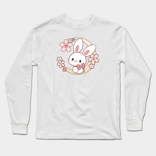 Sakura Moon Bunny | Kawaii Long Sleeve T-Shirt